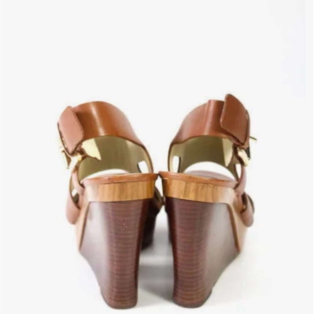 New MK Buckle wedge sandals size 7M